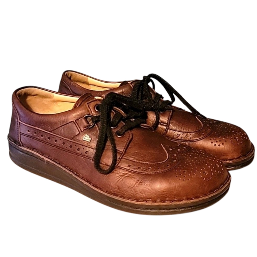 Finn Comfort‎ London Lace Up Brown Leather Shoes 41, US 8